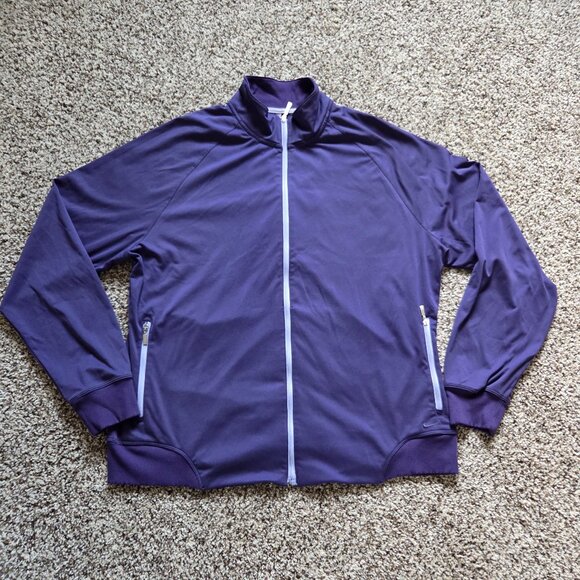 Nike Jackets & Blazers - Nike Golf Women’s Full Zip Mockneck Track Jacket XL (16-18) Purple Zip Pockets